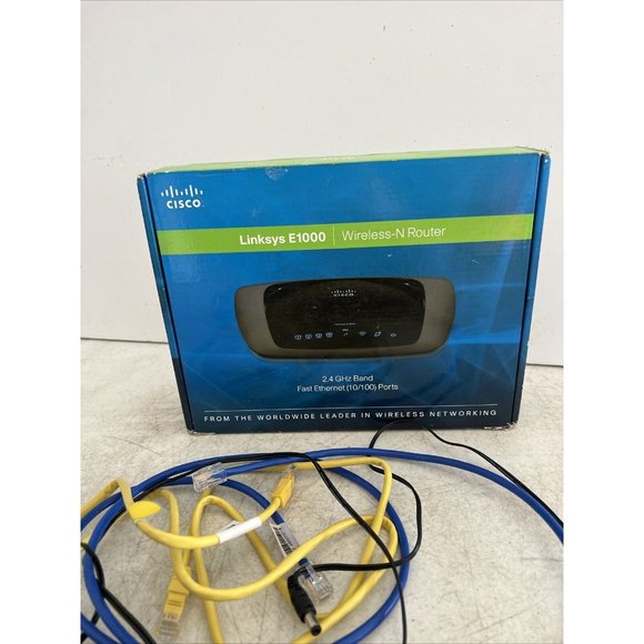⚡️Cisco Linksys E1000 Wireless-N 2.4GHz Band Fast Ethernet Ports 10/100 Router - Picture 6 of 8